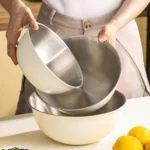 304 Stainless Steel Food Grade Dishes Bowl Kitchen Baking Stirring Bowl Vegetables Sandwood Basin - Image 9