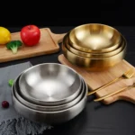 Stainless Steel Double Thickened Cold Noodle Bowl Rice Bowl - Image 2