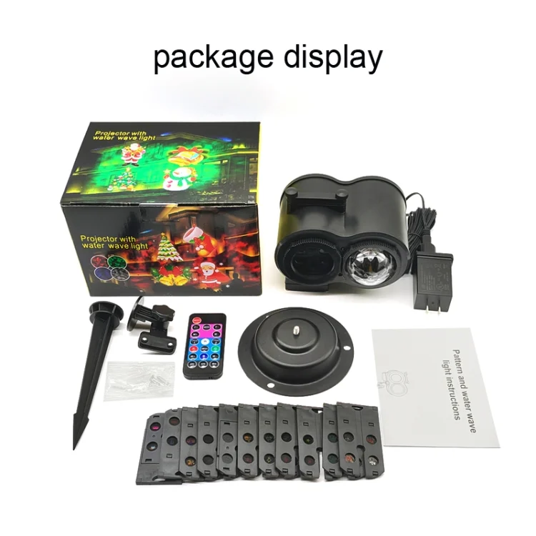 TBD06037423_B10.webp Not Easy To Fade Card Pattern 9W Double Cylinder Water Pattern Christmas Projection Light - Image 11