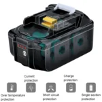 18V Hand Drill Lithium Battery Electric Tool Battery Pack For Makit BL1850 / BL1830 / BL1835 / LXT400 / 194204-5 - Image 6