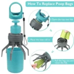 Six-claw Dog Pooper Scooper With Built-in Poop Bag Dispenser - Image 3