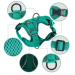 Pet Vest Harness + Traction Rope Set Reflective Breathable Dog Cat Harness - Image 5