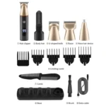 5 In 1 Haircut Digital Display Water Washing Shaver Nose Hair Electric Push Shear Set - Image 2