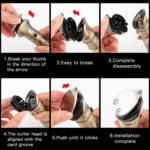 6 In 1 Men Multi-Functional Clipper Metal Body Hair Cutting - Image 12