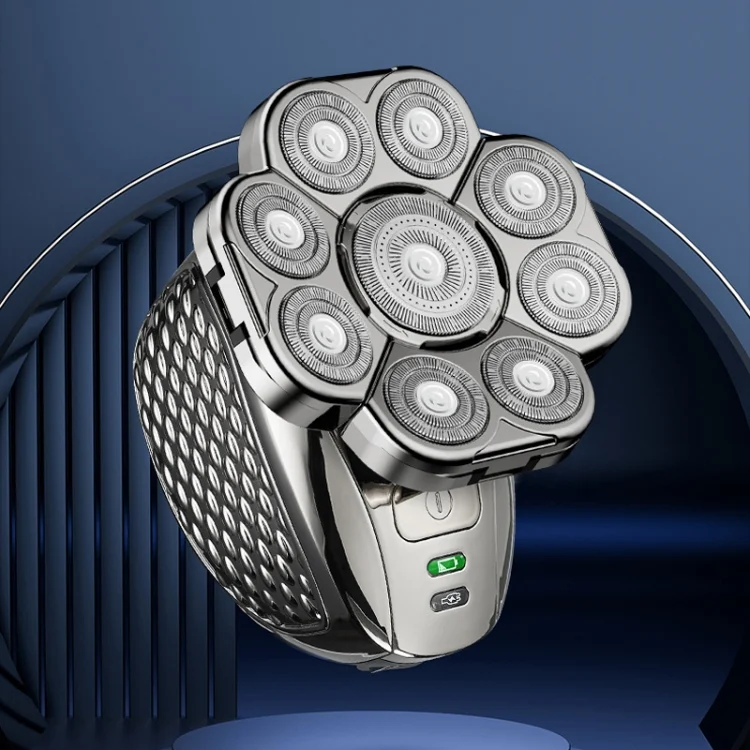 TBD0603756001_1.webp 9 Knife Head Multifunctional USB Shaver Full Body Water Washing Shaver Men Hair Bald - Image 9