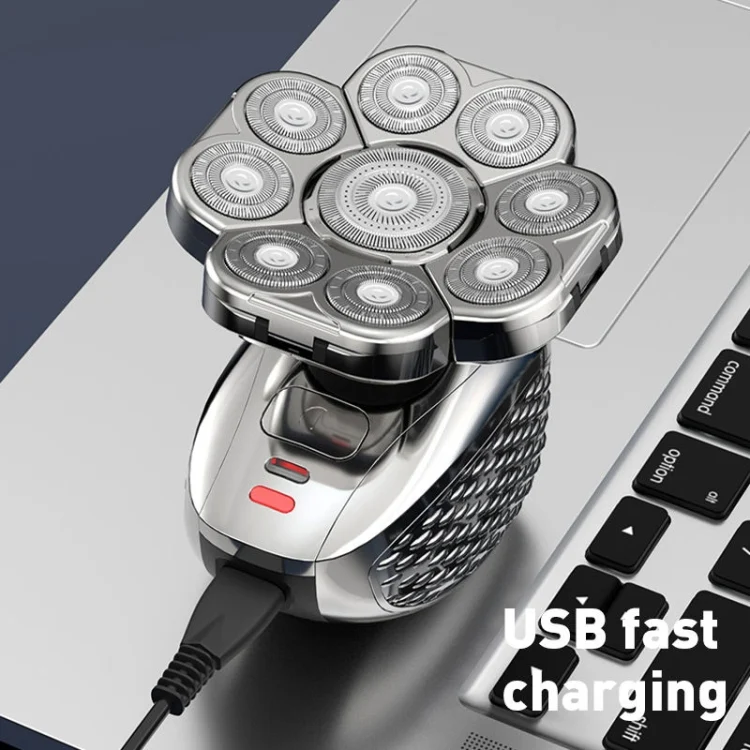 TBD06037560_B2.webp 9 Knife Head Multifunctional USB Shaver Full Body Water Washing Shaver Men Hair Bald - Image 3