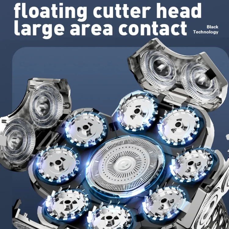 TBD06037560_B4.webp 9 Knife Head Multifunctional USB Shaver Full Body Water Washing Shaver Men Hair Bald - Image 5