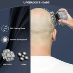 9 Knife Head Multifunctional USB Shaver Full Body Water Washing Shaver Men Hair Bald - Image 7