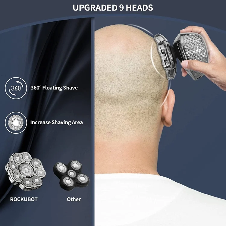 TBD06037560_B6.webp 9 Knife Head Multifunctional USB Shaver Full Body Water Washing Shaver Men Hair Bald - Image 7
