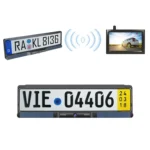 Solar Integrated License Plate Frame Vehicle Camera Wireless Reversing Display - Image 2