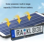 Solar Integrated License Plate Frame Vehicle Camera Wireless Reversing Display - Image 6