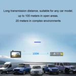 Solar Integrated License Plate Frame Vehicle Camera Wireless Reversing Display - Image 7