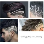 Hollow T-shape Ceramic Cutter Head USB Charging Engraving Electric Hair Clipper - Image 7