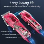 Haircutter Set Transparent Body Oil Head Electric Hair Clipper Men Home Electric Pusher - Image 4