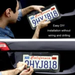 Solar License Plate Frame Wireless Transmission Reversing Camera Display - Image 9