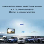 Solar Integrated License Plate Wireless Transmission Camera Reversing Display - Image 7