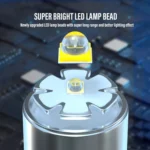 XHP50  Lamp Bead Super Bright LED Flashlight Telescopic Zoom Waterproof Torch With Lampshade - Image 3