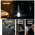 XHP50  Lamp Bead Super Bright LED Flashlight Telescopic Zoom Waterproof Torch With Lampshade - Image 7
