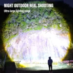 XHP50  Lamp Bead Super Bright LED Flashlight Telescopic Zoom Waterproof Torch With Lampshade - Image 8