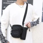 Men Shoulder Crossbody Bag Waist Pack With Removable Mug Pocket - Image 2