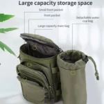 Men Shoulder Crossbody Bag Waist Pack With Removable Mug Pocket - Image 8