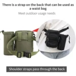 Men Shoulder Crossbody Bag Waist Pack With Removable Mug Pocket - Image 9