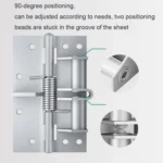 4 Inch Multifunctional Door Closer Automatic Door Closing Hinge - Image 6