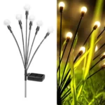 2sets Solar Firefly Lights Christmas Outdoor Garden Waterproof Lawn Lights