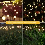 2sets Solar Firefly Lights Christmas Outdoor Garden Waterproof Lawn Lights - Image 5