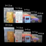 100pcs Perforated Ziplock Bag Thickened Transparent Packaging Bag Plastic Sealed Bag - Image 3
