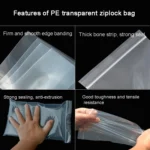 100pcs Perforated Ziplock Bag Thickened Transparent Packaging Bag Plastic Sealed Bag - Image 4