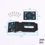 201 Stainless Steel Waterproof Lock Cabinet Door Hanging Lock Tool - Image 6