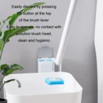 Household Wall Mounted Long Handle Disposable Toilet Brush Set - Image 5