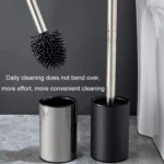 Bathroom Stainless Steel Base Leak-Proof Toilet Brush Set - Image 6