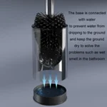 Bathroom Stainless Steel Base Leak-Proof Toilet Brush Set - Image 7