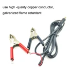 1.5m 12V/24V General Battery Red Black Crocodile Wire Clip LED Power Clip Cable - Image 4