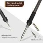 BAKU BA-601C+ Digital Display 2-In-1 Electric Soldering Iron Heat Exchanger Mobile Phone Maintenance Desoldering - Image 7