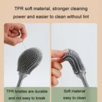 Long Handle Household Toilet Soft Rubber Toilet Cleaning Brush - Image 3