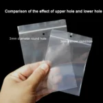 100pcs Perforated Ziplock Bag Thickened Transparent Packaging Bag Plastic Sealed Bag - Image 3