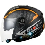 KUQIBAO Motorcycle Smart Bluetooth-compatible Sun Protection Double Lens Safety Helmet