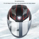 KUQIBAO Motorcycle Smart Bluetooth-compatible Sun Protection Double Lens Safety Helmet - Image 11