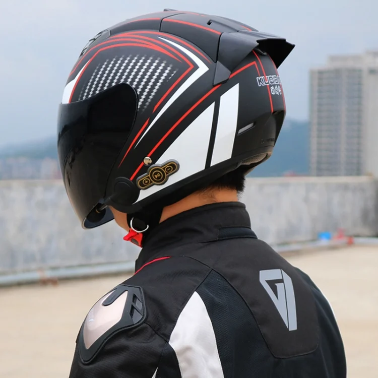 TBD06037732_B11.webp KUQIBAO Motorcycle Smart Bluetooth-compatible Sun Protection Double Lens Safety Helmet - Image 12