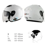 KUQIBAO Motorcycle Smart Bluetooth-compatible Sun Protection Double Lens Safety Helmet - Image 3