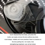 KUQIBAO Motorcycle Smart Bluetooth-compatible Sun Protection Double Lens Safety Helmet - Image 6