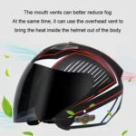 KUQIBAO Motorcycle Smart Bluetooth-compatible Sun Protection Double Lens Safety Helmet - Image 7