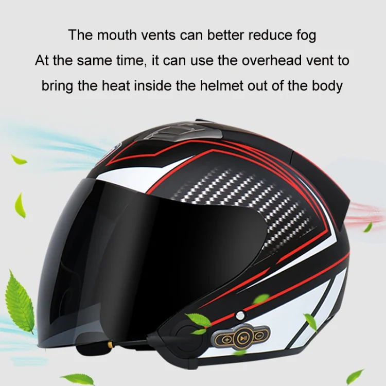 TBD06037732_B6.webp KUQIBAO Motorcycle Smart Bluetooth-compatible Sun Protection Double Lens Safety Helmet - Image 7