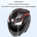 KUQIBAO Motorcycle Smart Bluetooth-compatible Sun Protection Double Lens Safety Helmet - Image 9