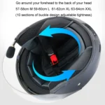 KUQIBAO Motorcycle Smart Bluetooth-compatible Sun Protection Double Lens Safety Helmet - Image 10