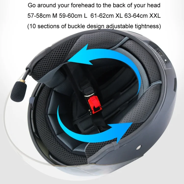 TBD06037732_B9.webp KUQIBAO Motorcycle Smart Bluetooth-compatible Sun Protection Double Lens Safety Helmet - Image 10