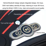 KUQIBAO Motorcycle Bluetooth Headset Double Lens Helmet With Braid - Image 6